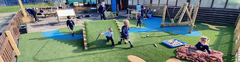 Washacre Primary School's outdoor play and learning space